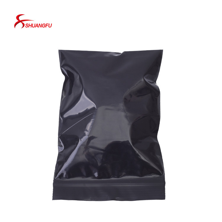 6*8cm 100PCS Pack All Purpose High Barrier Black Pe Plastic Zipper Lock Packaging Bag With Custom Printed LOGO 6*8cm