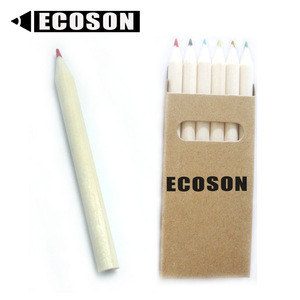 FREE SAMPLES Cheap Half Size 2-160 Color Kids Gift Stationery Set 6 Kids Colored Pencil Pack Mini Colouring Pencils in Kraft Box