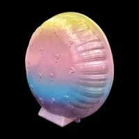 Customized Novel Rainbow Gradient Round Plastic Blister Packaging Box for Plush Toy