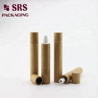 15ml real bamboo roller olive oil glass bottle no leakage good massage perfume bottle factory