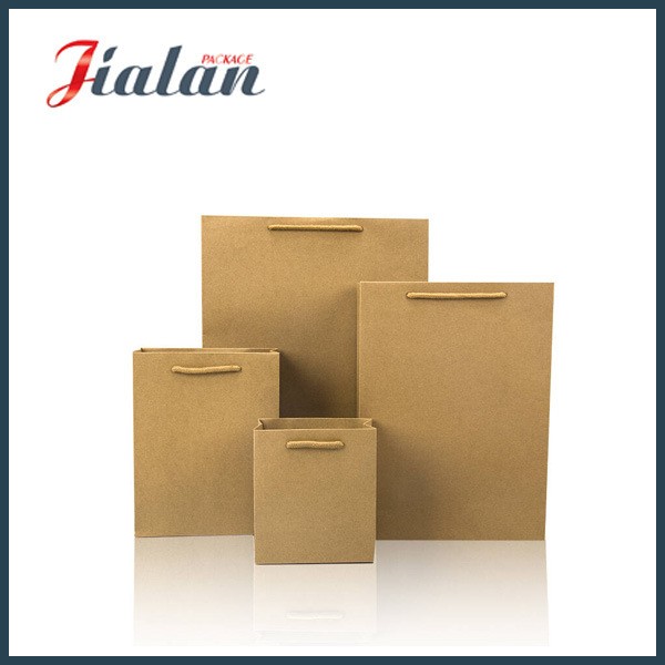 White Kraft Paper Plain Color Shopping Carrier Gift Paper Bag