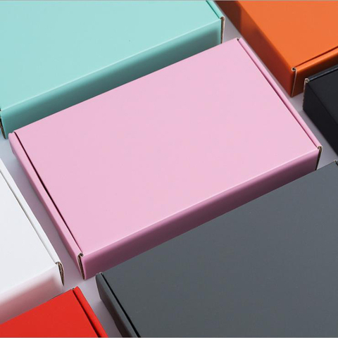 wholesale custom colored corrugated cosmetic packaging box plain kraft corrugated paper box