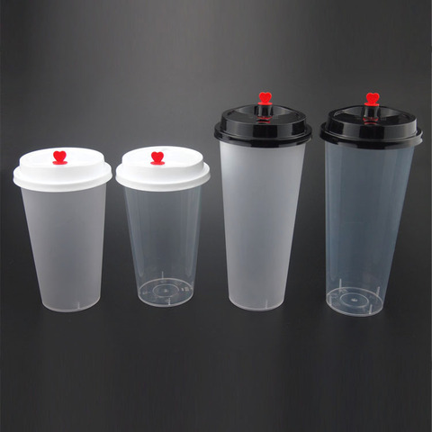 Bubble tea cups 360ml 500ml 700ml PP Injection Cup Custom Printing Logo Take Away Plastic Disposable Clear Cold Drinking Cup