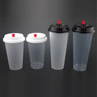 Bubble tea cups 360ml 500ml 700ml PP Injection Cup Custom Printing Logo Take Away Plastic Disposable Clear Cold Drinking Cup