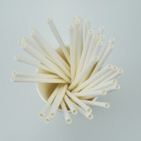 Factory low price craft white bulk wholesale white paper straws paper drinking straws 6*197mm