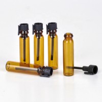 Brown Mini Glass Perfume Small Sample Vial Perfume Bottle 1ml 2ml Empty Laboratory Liquid Fragrance Test Tube Trial Bottle