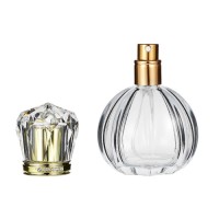 Top selling luxury glass spray perfume bottle, 30ml 50ml pumpkin shape empty perfume spray bottles