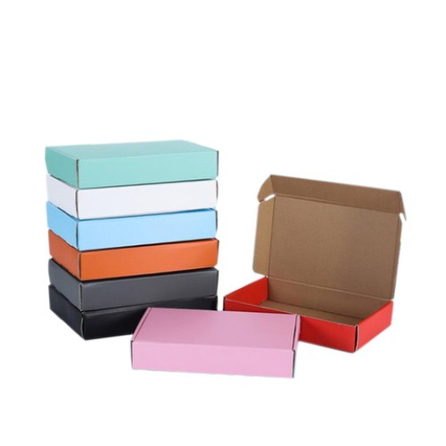 wholesale custom colored corrugated cosmetic packaging box plain kraft corrugated paper box