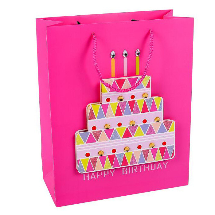 3D Cmyk Colorful Printed Custom Cheap Paper Gift Bag