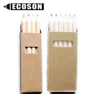 FREE SAMPLES Cheap Half Size 2-160 Color Kids Gift Stationery Set 6 Kids Colored Pencil Pack Mini Colouring Pencils in Kraft Box