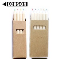 FREE SAMPLES Cheap Half Size 2-160 Color Kids Gift Stationery Set 6 Kids Colored Pencil Pack Mini Colouring Pencils in Kraft Box