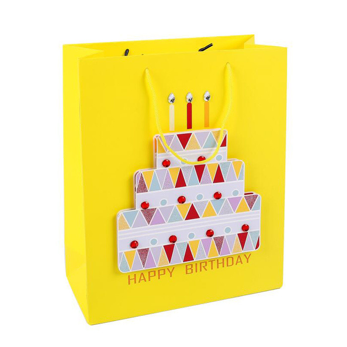 3D Cmyk Colorful Printed Custom Cheap Paper Gift Bag