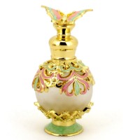 Perfume Bottles Hot Delicate Pocket Refill Cylindrical Butterfly Spray Empty Pump Glass Bottle Luxury Unique 15ml Perfume Bottle
