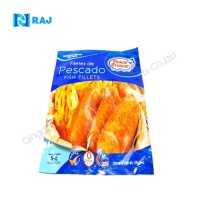 Customized Printed Logo Three Side Seal Back Seal Plastic Frozen Food Packaging Bag for Ice Cream Fish Chicken Package