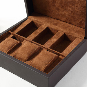 Custom Logo Watch Box Leather Watch Case with Gift Box Packaging In Stock Low MOQ Prompt Delivery