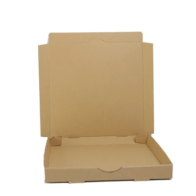 Eco-Friendly Custom Cheap Disposable Take-out Pizza Box Fast Food Packaging All Sizes Inch Pizza Box with Black Logo