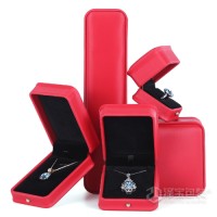 Factory Price Jewellery Box Green Multi Color Waisted PU Leather Jewelry Box Custom Logo necklace Bracelet packaging Box