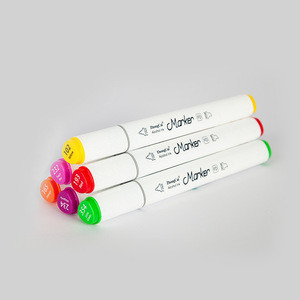 Medium point fabric marker alcohol based markers set in corrugated box